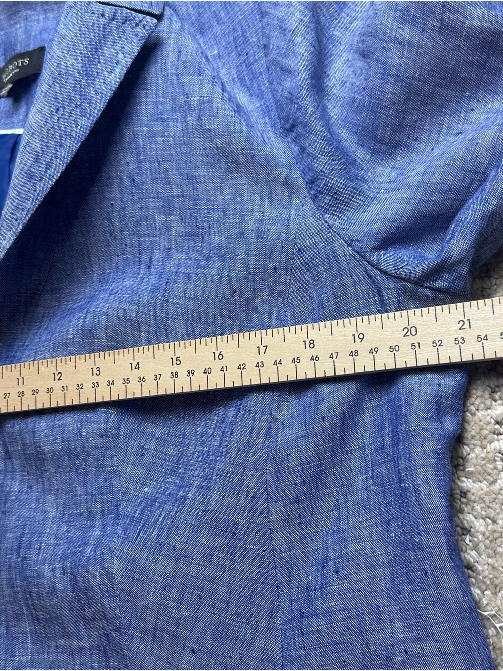 Talbots Light Blue Single-Button Linen Blend Blazer 100 %linen - Picture 8 of 9